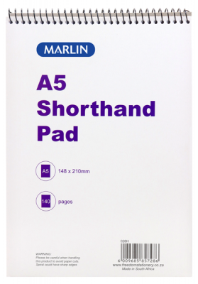 Photo of Marlin A5 140 Page Shorthand Pad