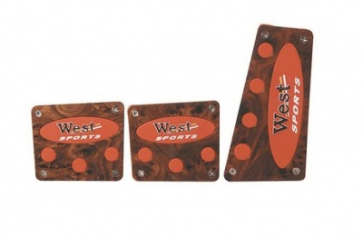 Photo of X-Appeal Pedal Pad Set - Brown & Red