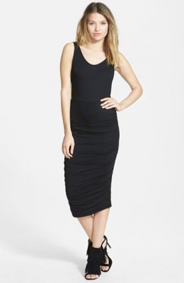 Photo of Absolute Maternity Side Ruched Maternity Tank Dress -Black
