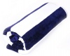Terry Lustre - Beach Towel Velour 450Gsm - White & Navy Stripe Photo