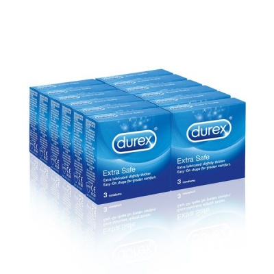 Photo of Durex 12 x 3's Bulk Condoms Thicker Latex Condoms with Lube Extra Safe