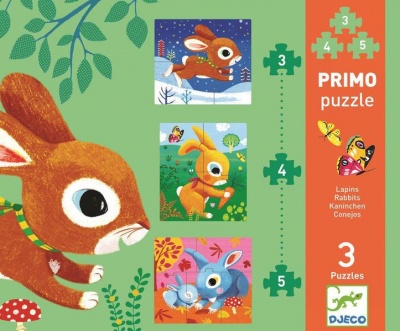 Djeco Progressive Puzzle Rabbits