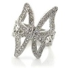 Miss Jewels- Rhinestone Crystal Butterfly Cocktail Ring Photo