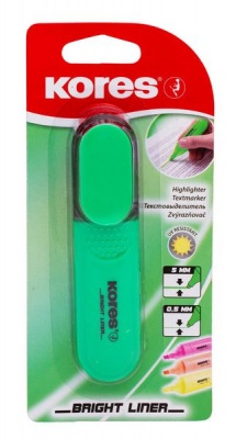 Photo of Kores Bright Liner Chisel Tip Highlighter - Green