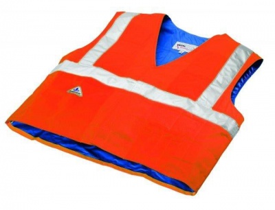 Photo of Techniche Hyperkewl Evaporative Cooling Traffic Safety Vest - Orange