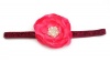 Large Satin Flower & Rhinestone Headband - Fuchsia Photo