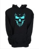 JuiceBubble Scary Skull Face Men's Black Hoodie Photo