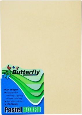 Photo of Butterfly A4 Pastel Board 100s - Buff