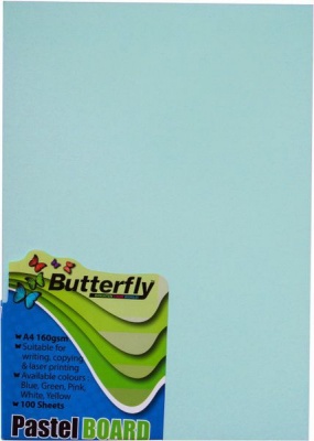 Photo of Butterfly A4 Pastel Board 100s - Blue