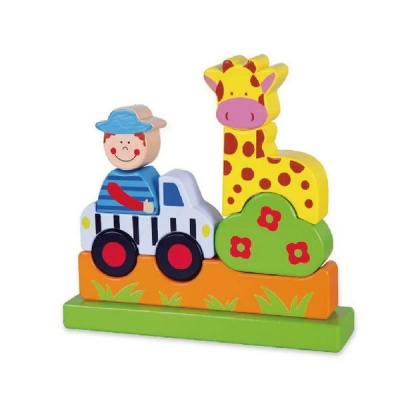 Photo of Viga Wooden Magnetic 3D Puzzle - Zoo