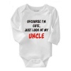 Noveltees Ofcourse Im Cute Just Look At My Uncle Long Sleeve Baby Grow Photo