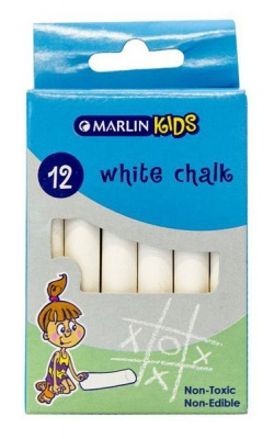 Photo of Marlin Kids White Chalk - 12 Pieces