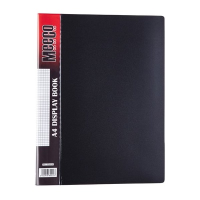 Meeco Executive A4 Display Book 20 Pockets Black