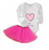 Noveltees Girls I Love My Mommy Long Sleeve Baby Grow With Pink Tutu - White & Pink Photo