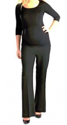Photo of Absolute Maternity Basic Overbelly Workpants - Black