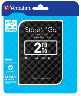 Photo of Verbatim 2TB Portable Hard Drive 2.5" USB 3.0 - Black