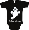 Novel Tees ZA My First Halloween Ghost Short Sleeve Baby Grow - Black Photo