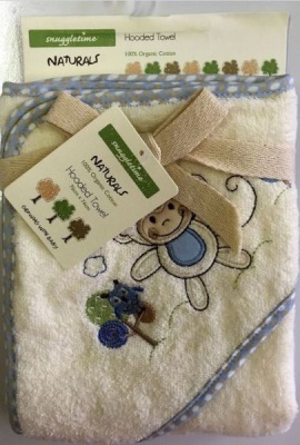 Photo of Snuggletime Deluxe Embroidered Hooded Towel - Naturals