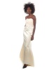 Snow White Sleek Flair Bust Fishtail Wedding Gown - Champagne Photo