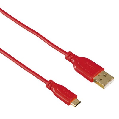 Photo of Hama 0.75m Flexi Slim Gold-Plated Micro Charging USB Cable - Blue