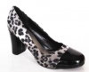 Lavanda Leopard Print Block Heel Court Shoes - Black Photo