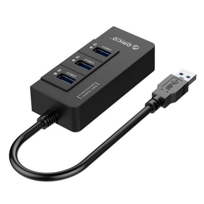 Photo of Orico 3 Port USB3.0 Hub With Gigabit Ethernet Adapter - Black