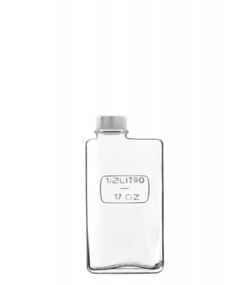 Photo of Luigi Bormioli - 500ml Optima Glass Rectangular Fridge Bottle
