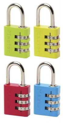 Photo of Master Lock ONE only 30mm Aluminium Re-Settable Combination Padlock Assorted Colours
