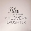 Bedight - Bless our home with Love and Laughter Vinyl Wall Art Photo
