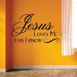 Photo of Bedight - Jesus Loves me This I know Vinyl Wall Art
