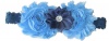 Triple Flower Headband - Blue Photo