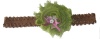 Tiny Bow Fine Diamante Headband - Green Photo