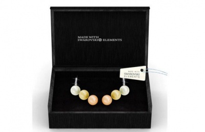 Photo of Swarovski Destiny Sophie Pearl Earrings Set with Crystals