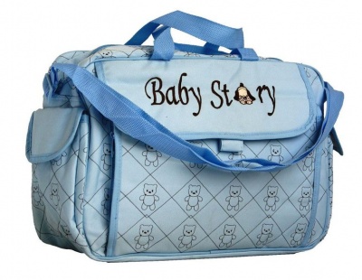 Photo of Fino Waterproof Built in Changing Station Nappy Bag Blue