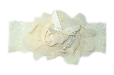 Photo of Pearl Lace Headband - Cream