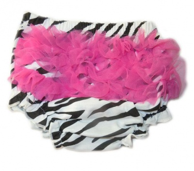 Photo of Baby Headbands Ruffled Bloomer Nappy Cover - Zebra