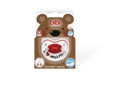 Photo of Bibi - 0-6m Silicone Soother - I love Mama