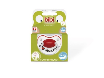 Photo of Bibi - 16m Silicone Soother - I love Mama