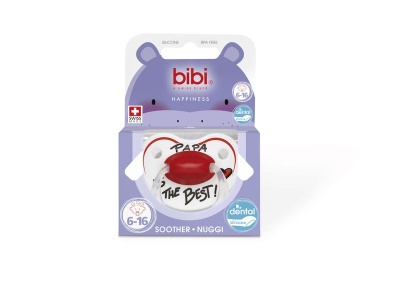 Photo of Bibi - 6-16m Silicone Soother - Papa Is The Best