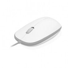 Photo of MACALLYÂ USB Optical Mouse for Mac/PC Wired - White