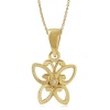 Miss Jewels- 0.003ct Diamond Butterfly Pendant in 925 Sterling Silver Plated with 14K Yellow Gold Photo