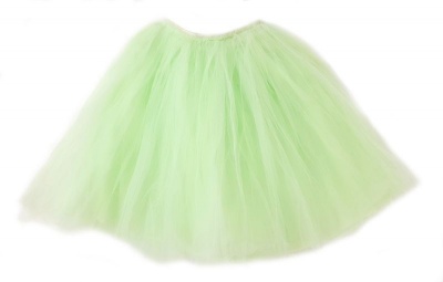Photo of Croshka Designs Long Fluffy Tulle Tutu Skirt in Color Green