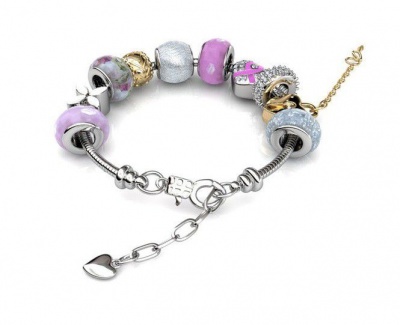 Photo of Destiny MyLady Charm Bracelet with Swarovski Crystals - Pink