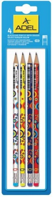 Photo of Adel HB Blacklead Pencils with Eraser Tip - Circle Design