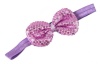 Rounded Sequins Bow Headband in Light Purple Photo