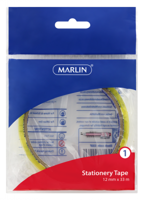 Marlin Stationery Clear Tape 12mm x 33m