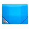 Meeco A4 Carry Folder with Elastic Closure - Blue Photo