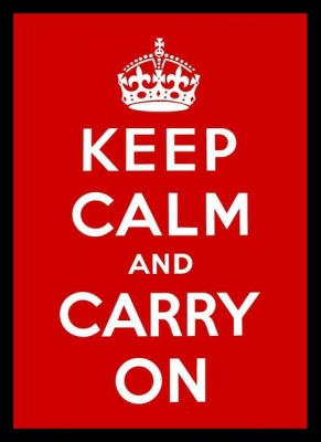 Photo of Keep Calm and Carry On Poster with Black Frame