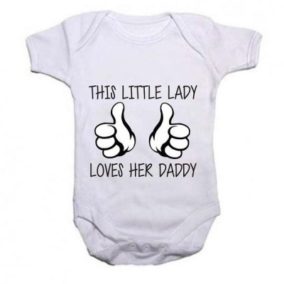 Photo of Noveltees ZA Girls This Little Lady Loves Her Daddy Baby Grow