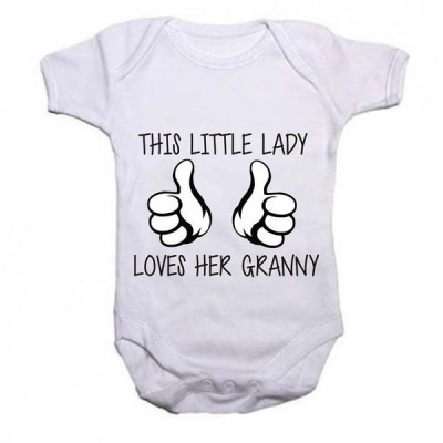 Photo of Noveltees ZA Girls This Little Lady Loves Her Granny Baby Grow